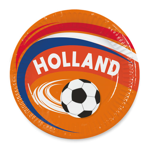 E-Carnavalskleding.nl Set 8 papieren bordjes 'Holland'