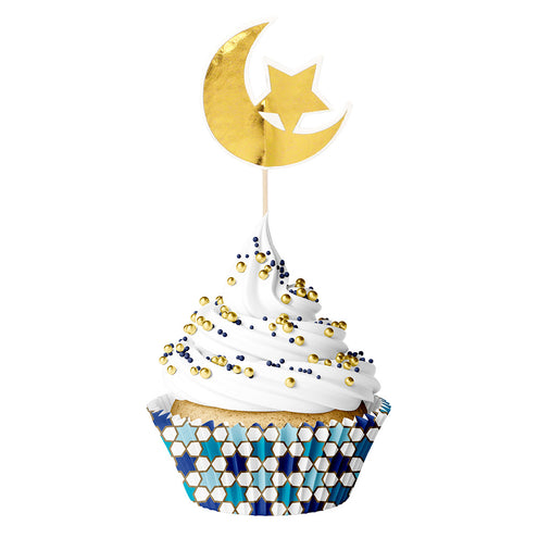 E-Carnavalskleding.nl Set cupcakedecoratie 'Eid Mubarak'