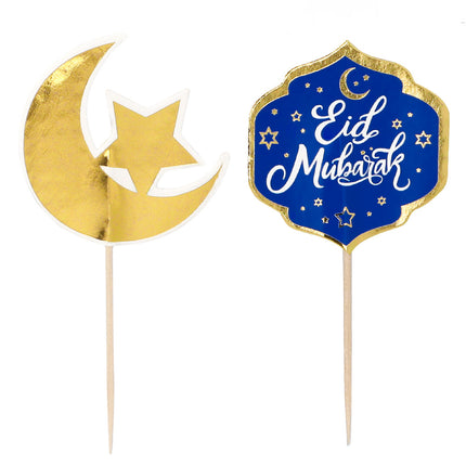 E-Carnavalskleding.nl Set cupcakedecoratie 'Eid Mubarak'