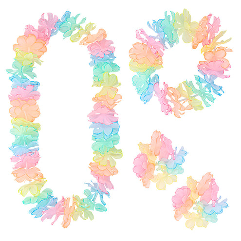E-Carnavalskleding.nl Set Hawaii Pastel