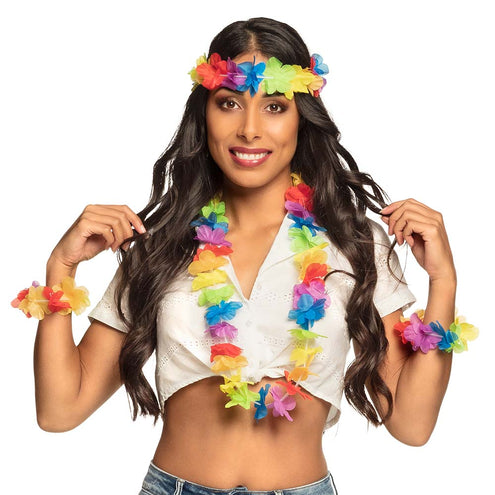 E-Carnavalskleding.nl Set Hawaii Rainbow