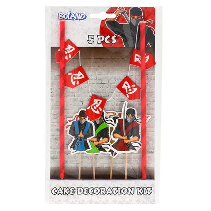 E-Carnavalskleding.nl Set taartdecoratie Ninja