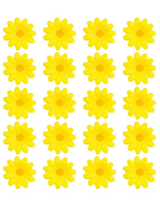 E-Carnavalskleding.nl Set van 20 decoratieve gele bloemen Milan