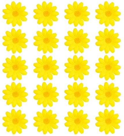E-Carnavalskleding.nl Set van 20 decoratieve gele bloemen Milan