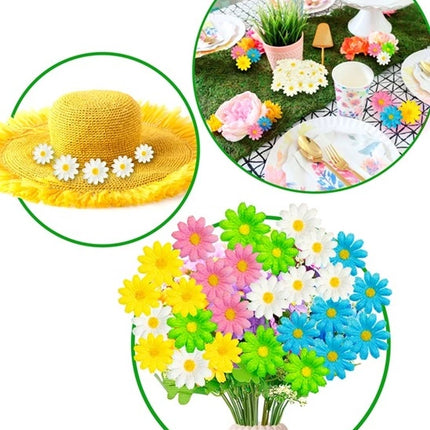 E-Carnavalskleding.nl Set van 20 decoratieve gele bloemen Milan