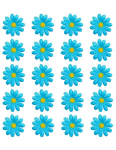 E-Carnavalskleding.nl Set van 20 decoratieve licht blauwe bloemen Isa