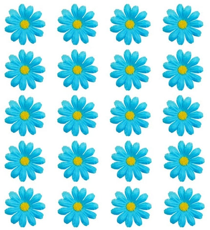 E-Carnavalskleding.nl Set van 20 decoratieve licht blauwe bloemen Isa