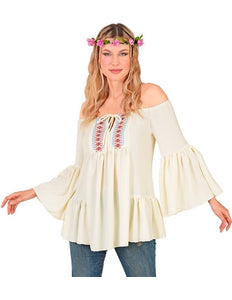 E-Carnavalskleding.nl Shirt hippie plattelands dame Eva