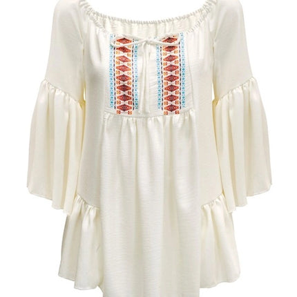 E-Carnavalskleding.nl Shirt hippie plattelands dame Eva
