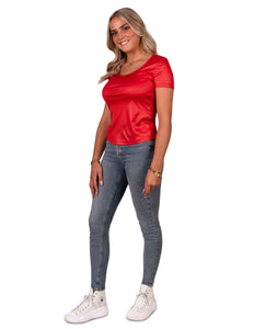 E-Carnavalskleding.nl Shirt loodgieter rood dames