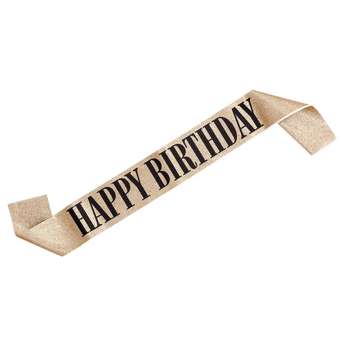 E-Carnavalskleding.nl Sjerp 'Happy birthday' goud