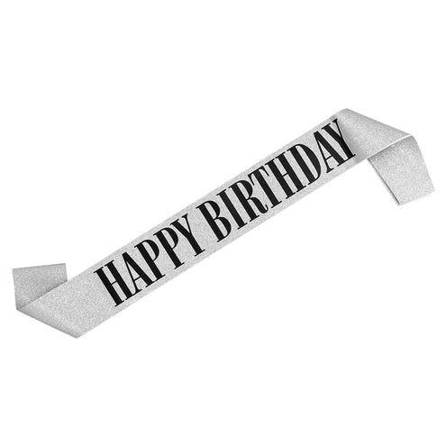 E-Carnavalskleding.nl Sjerp 'Happy birthday' zilver