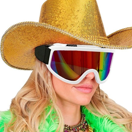 E-Carnavalskleding.nl Ski-bril 80's wit Yara