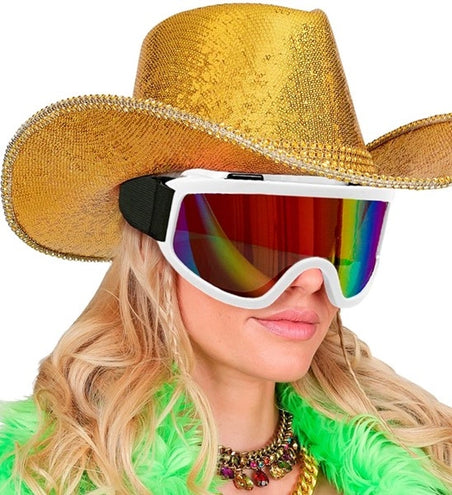 E-Carnavalskleding.nl Ski-bril 80's wit Yara