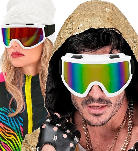 E-Carnavalskleding.nl Ski-bril 80's wit Yara