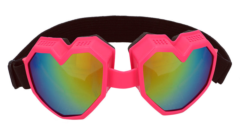 E-Carnavalskleding.nl Ski bril Festilove roze hartjes