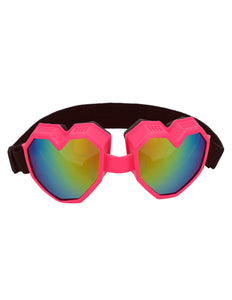 E-Carnavalskleding.nl Ski bril Festilove roze hartjes