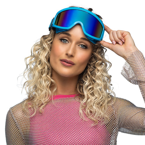 E-Carnavalskleding.nl Skibril neon blauw unisex