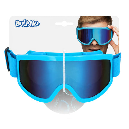 E-Carnavalskleding.nl Skibril neon blauw unisex