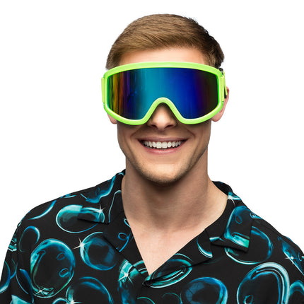 E-Carnavalskleding.nl Skibril neon groen unisex
