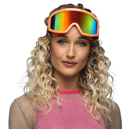 E-Carnavalskleding.nl Skibril neon oranje unisex