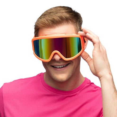 E-Carnavalskleding.nl Skibril neon oranje unisex
