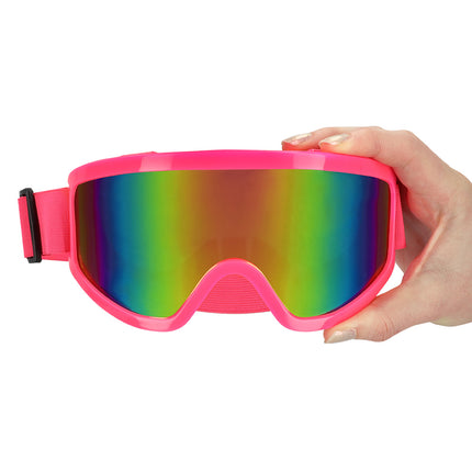 E-Carnavalskleding.nl Skibril neon roze unisex