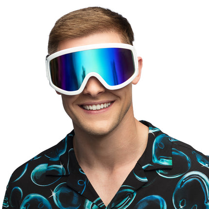 E-Carnavalskleding.nl Skibril wit unisex