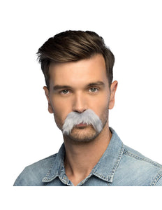 E-Carnavalskleding.nl Snor grijs Gustav