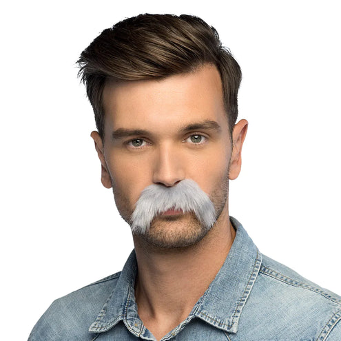 E-Carnavalskleding.nl Snor grijs Gustav