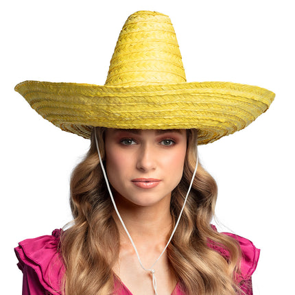 E-Carnavalskleding.nl Sombrero Puebla geel