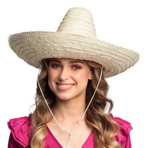 E-Carnavalskleding.nl Sombrero Puebla naturel