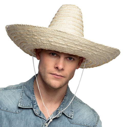 E-Carnavalskleding.nl Sombrero Puebla naturel