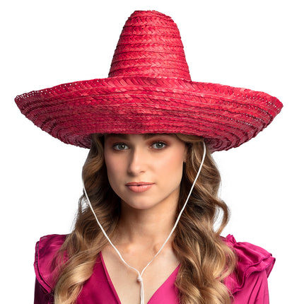 E-Carnavalskleding.nl Sombrero Puebla rood