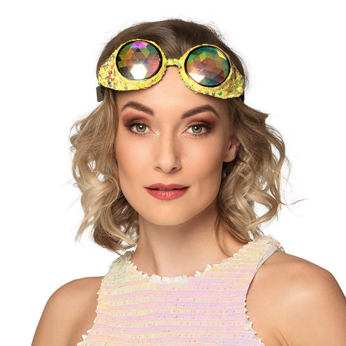 E-Carnavalskleding.nl Steampunk bril Mirage goud