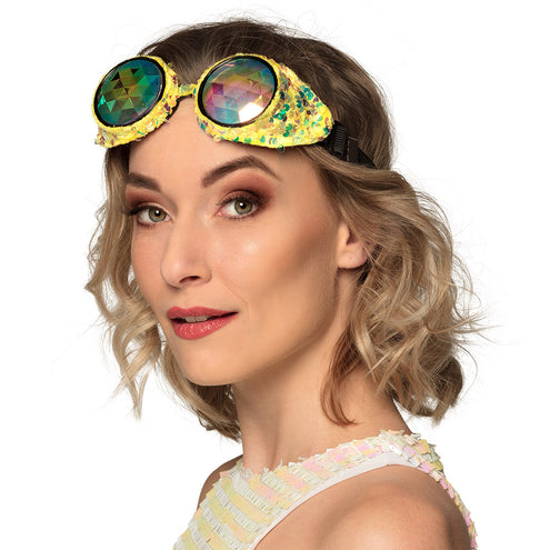 E-Carnavalskleding.nl Steampunk bril Mirage goud