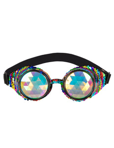 E-Carnavalskleding.nl Steampunk bril Mirage regenboog