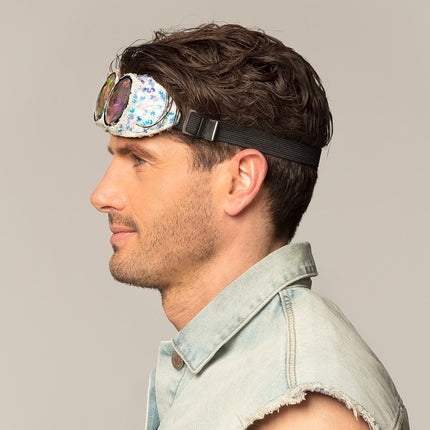 E-Carnavalskleding.nl Steampunk bril Mirage zilver