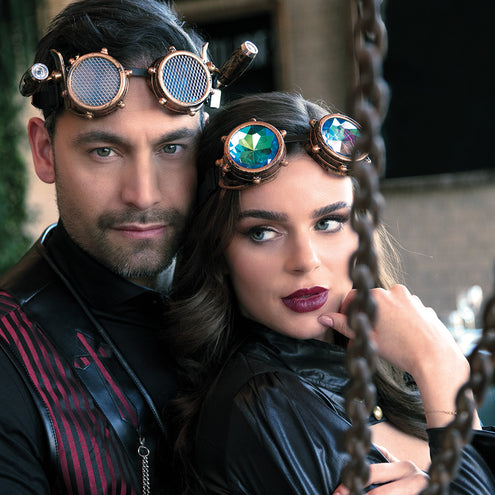 E-Carnavalskleding.nl Steampunk bril Spacepunk