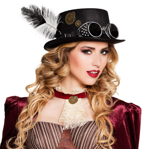 E-Carnavalskleding.nl Steampunkhoed zwart Specspunk
