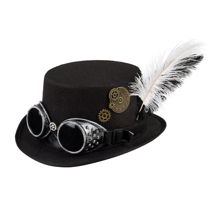 E-Carnavalskleding.nl Steampunkhoed zwart Specspunk
