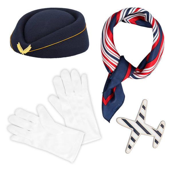 E-Carnavalskleding.nl Stewardess accessoires verkleed set