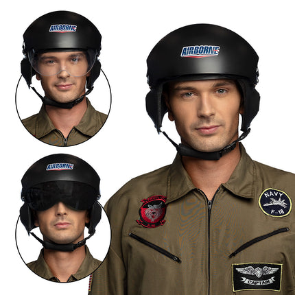 E-Carnavalskleding.nl Straaljager piloot helm 'Airborne'