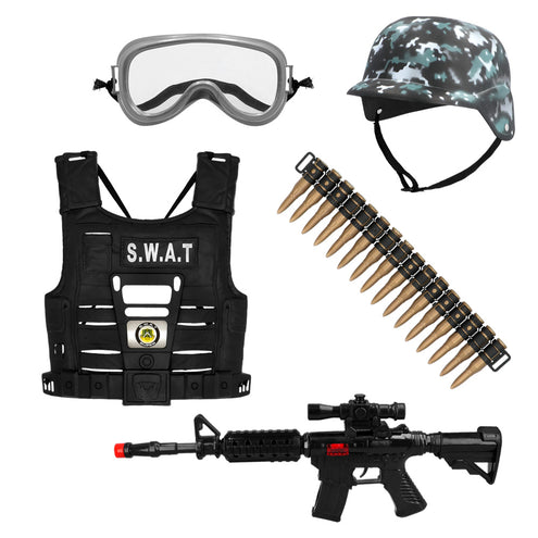 E-Carnavalskleding.nl S.W.A.T. verkleedset kinderen compleer