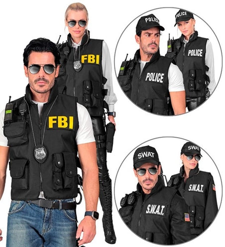 E-Carnavalskleding.nl Swat vest fbi/politie kostuum Siem heren