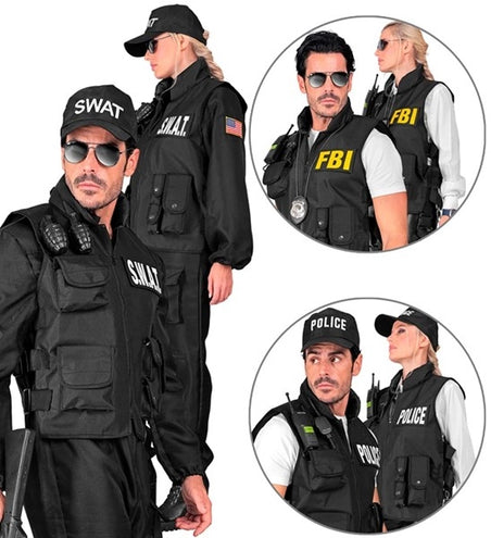 E-Carnavalskleding.nl Swat vest fbi/politie kostuum Siem heren