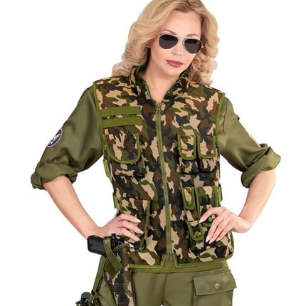 E-Carnavalskleding.nl Tactisch holster camouflage kostuum Zoë