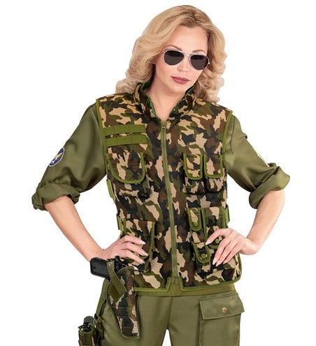 E-Carnavalskleding.nl Tactisch holster camouflage kostuum Zoë