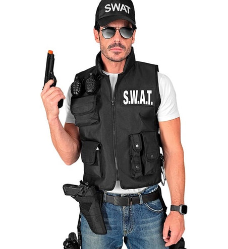 E-Carnavalskleding.nl Tactisch holster zwart kostuum Stijn