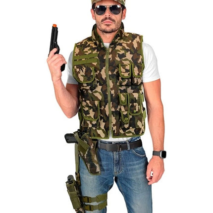E-Carnavalskleding.nl Tactisch rechter been holster camouflage Joep